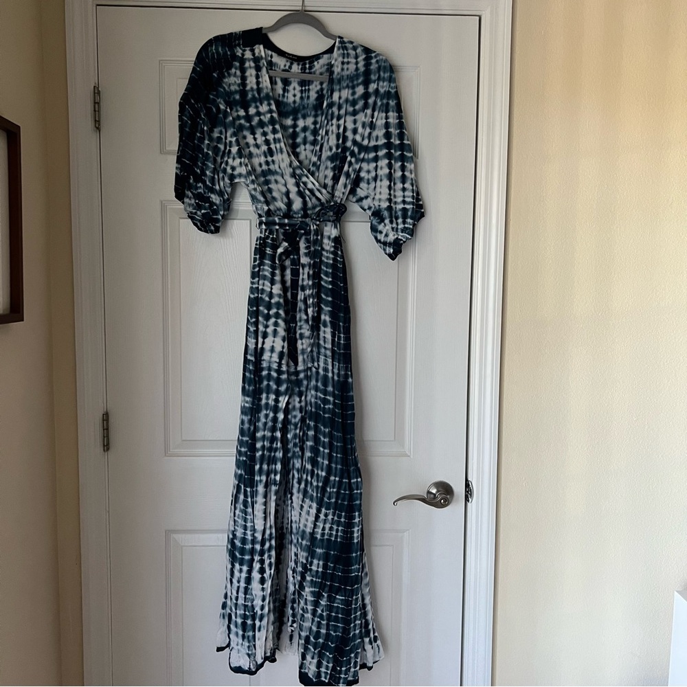 Tie Dye Maxi Wrap Dress